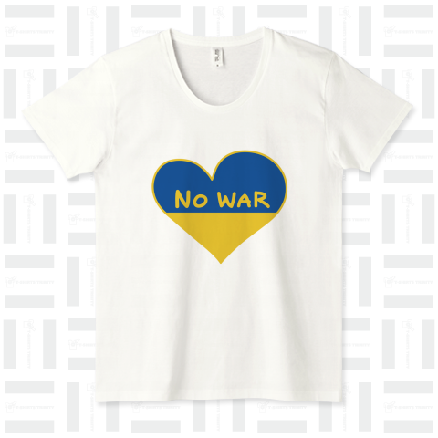 NO WAR (ウクライナ国旗カラー)