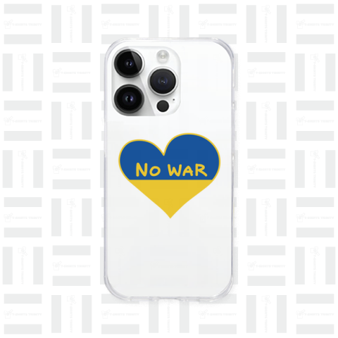 NO WAR (ウクライナ国旗カラー)