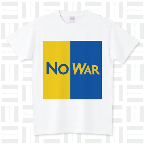 NO WAR (ウクライナ国旗カラー)2 スタンダードTシャツ(5.6オンス)