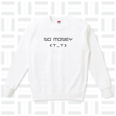 no money(金欠悲しい/顔文字) ネタ文字おもしろTシャツ 【Zipangu49er】