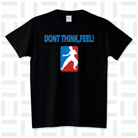 Don't think, feel! ブルースリー名言NBA系ロゴTシャツデザインシリーズ20【Zipangu49er】ジークンドー截拳道