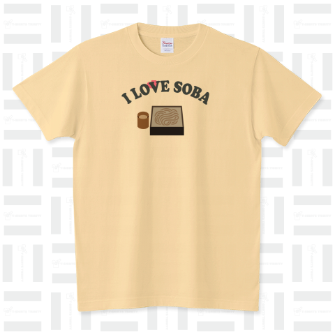 蕎麦が好き(I love Soba Noodle)かわいいシンプルロゴ Tシャツデザイン【Zipangu49er】有名 老舗 なんばん お酒