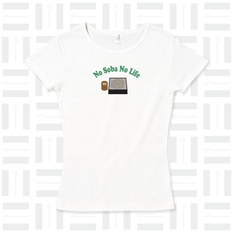 蕎麦がないと生きている意味なし(No Soba NoodleLife)かわいいシンプルロゴ Tシャツデザイン【Zipangu49er】有名 老舗 なんばん
