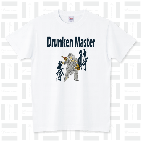 酔拳の師匠(Drunken Master)かわいいスケッチ Tシャツデザイン【Zipangu49er】ジャッキー 映画 構え フィギュア ゲーム