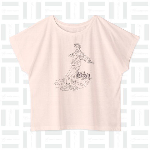 バック トゥ ザ フューチャーのホバーボードの人 映画のかわいいスケッチ Tシャツデザイン【Zipangu49er】副題:マーティーというよりおじさん?