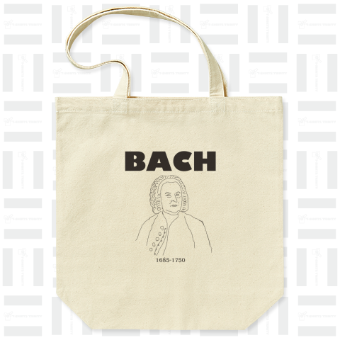 バッハ(BACH)かわいいスケッチ Tシャツデザイン【Zipangu49er】クラシックの音楽肖像画の巨匠シリーズ