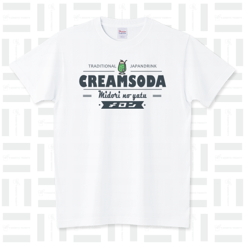 クリームソーダ(CREAM SODA)かわいいフォントのシンプルロゴ Tシャツ ...