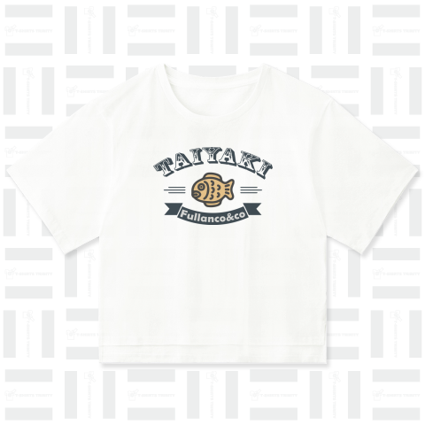 たい焼き(TAIYAKI)かわいいフォントのシンプルロゴ Tシャツデザイン【Zipangu49er】あんこ多い 有名店