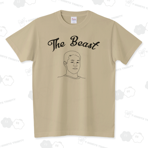 野獣先輩(The Beast) 白黒版 シンプルスケッチTシャツデザイン【Zipangu49er】ビースト 淫夢 ゲイ