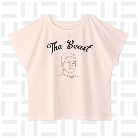 野獣先輩(The Beast) 白黒版 シンプルスケッチTシャツデザイン【Zipangu49er】ビースト 淫夢 ゲイ