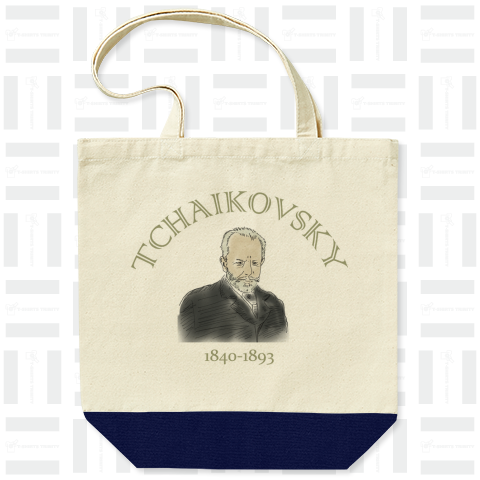 チャイコフスキー(Tchaikovsky)かわいいスケッチ Tシャツデザイン【Zipangu49er】クラシックの音楽肖像画の巨匠シリーズ 弦楽セレナーデ 白鳥の湖