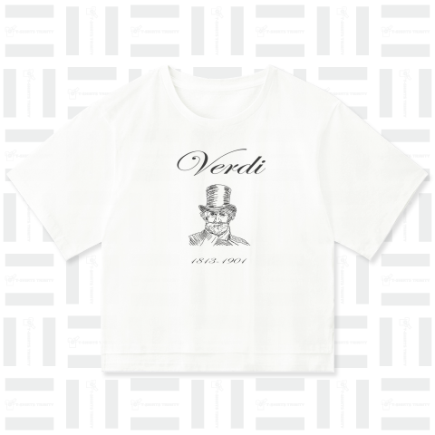 ヴェルディ(Giuseppe Verdi)ヘタウマスケッチ Tシャツデザイン【Zipangu49er】クラシックの音楽肖像画の巨匠シリーズ オペラ 椿姫 アイーダ イタリア