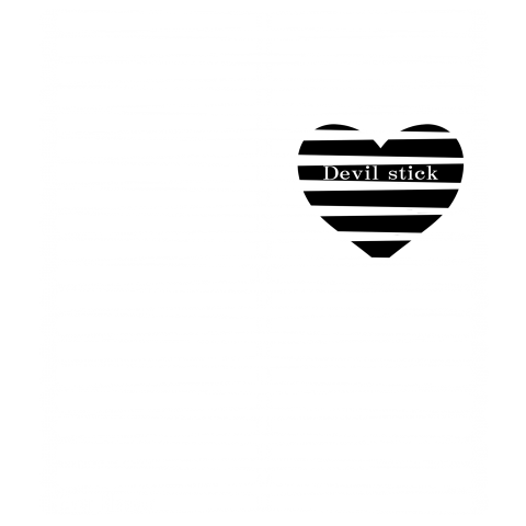 スティックハート(白黒)