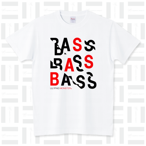 BASS×3【カット・レッド】 スタンダードTシャツ(5.6オンス)