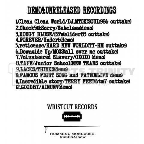 WRISTCUT RECORDS RT1