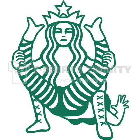 Starbucks Hold デザインtシャツ通販 Tシャツトリニティ