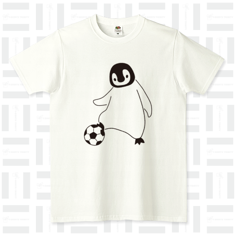サッカーをするペンギンの赤ちゃん