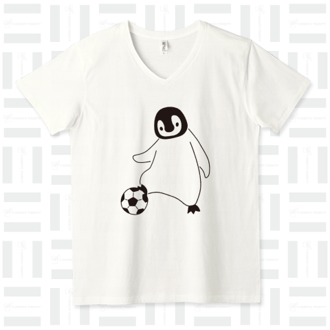 サッカーをするペンギンの赤ちゃん
