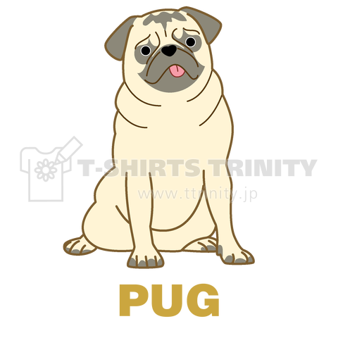 パグ PUG(文字入り)