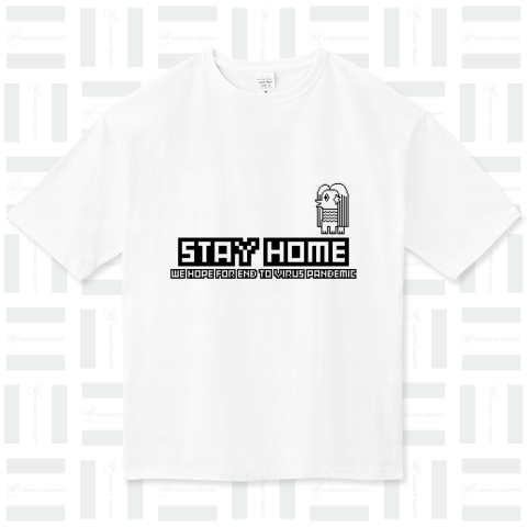 限定SALE定番stay homeTシャツ　ボックスロゴ Tシャツ1枚　コロナ シャツ/ブラウス(半袖/袖なし)