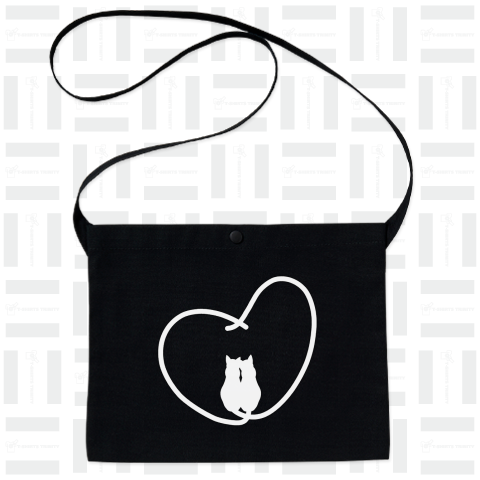Cat-Silhouette-Heart (Happy White Day!)(Asymmetry) (白猫Ver.)