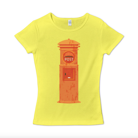 レトロなポストのイラスト サビの質感 デザインtシャツ通販 Tシャツトリニティ