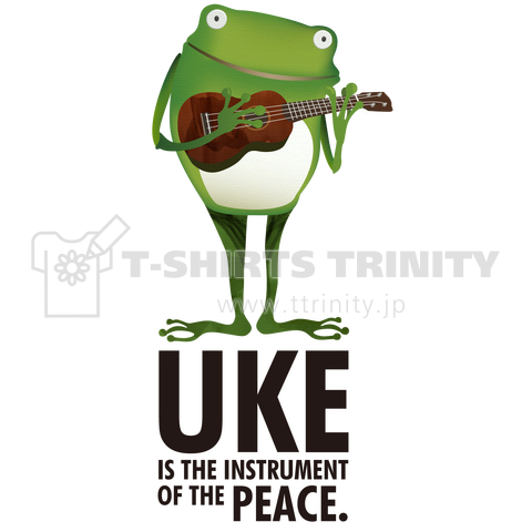 ハワイ Frog UKE Player Tee カエルのウクレレプレイヤー Tシャツ