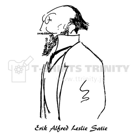 サティ(Erik Alfred Leslie Satie)の似顔絵デザイン