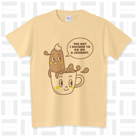 コーヒー旅に出る スタンダードTシャツ(5.6オンス)