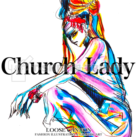 FASHION DRAWING Church Lady No,1