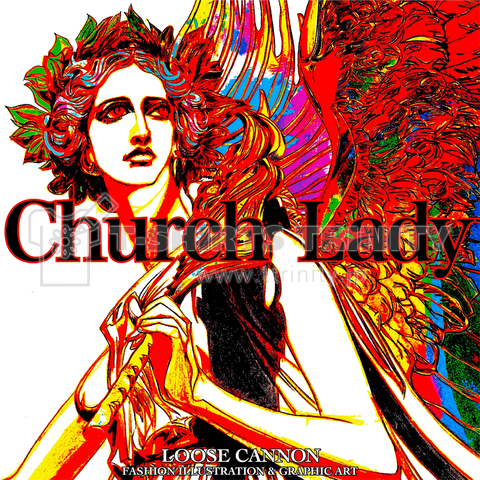 FASHION DRAWING Church Lady No,24