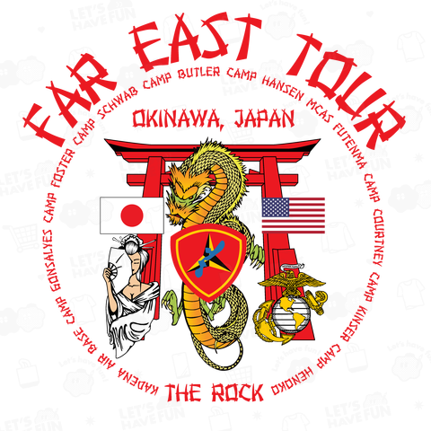 ファーエストツアーザ・ロック ミリタリデザイン Far East Tour The Rock