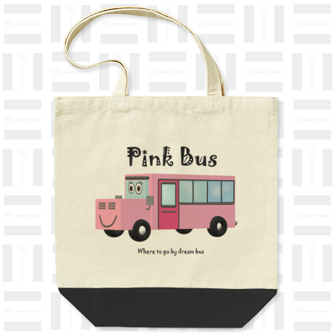Pink Bus 配色トートバッグ  Mサイズ