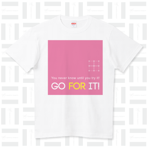 Go-for-it!_ピンク ハイクオリティーTシャツ(5.6オンス)