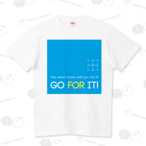 Go-for-it!_シアン ハイクオリティーTシャツ(5.6オンス)