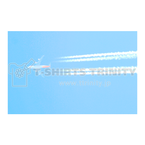 ジャンボジェットの飛行機雲