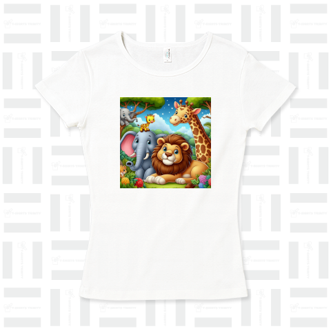 ジャングルの動物Tシャツ