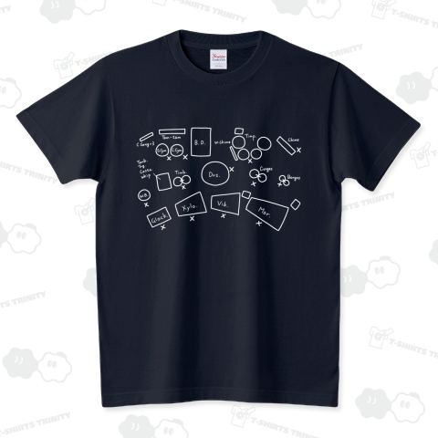 配置図(白) スタンダードTシャツ(5.6オンス)