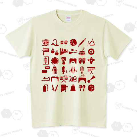 打楽器アイコン スタンダードTシャツ(5.6オンス)