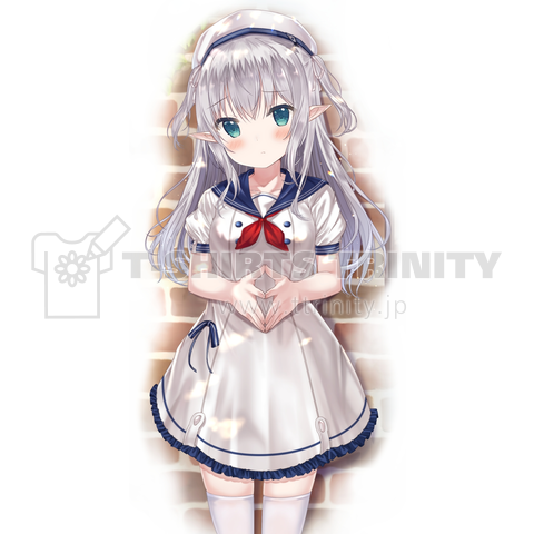 銀髪エルフ少女 デザインtシャツ通販 Tシャツトリニティ