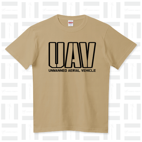 UAV(ミニタリー風)中抜きver. ハイクオリティーTシャツ(5.6オンス)