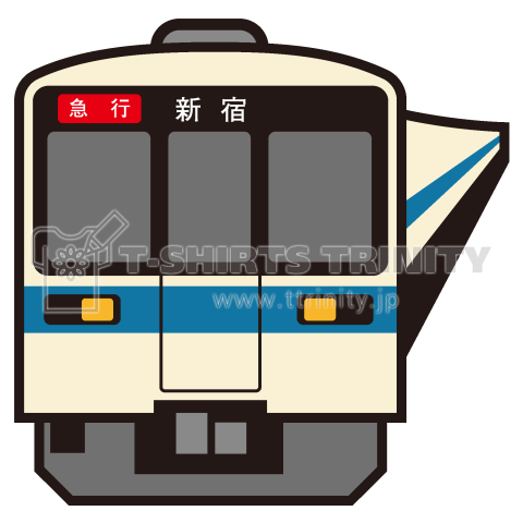 小田急8000系 かわいい電車tシャツ デザインtシャツ通販 Tシャツトリニティ