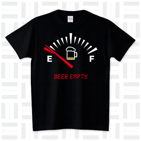 ビールメーター(BEER EMPTY)（Tシャツ）|デザインTシャツ通販【T