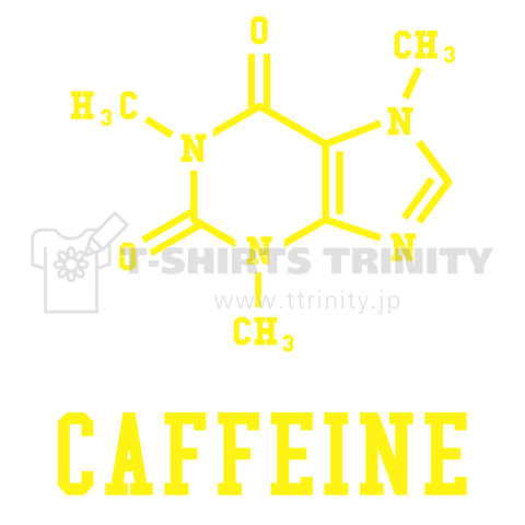 カフェイン(カレッジデザイン)文字黄