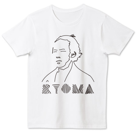 坂本龍馬 シンプルイラスト デザインtシャツ通販 Tシャツトリニティ