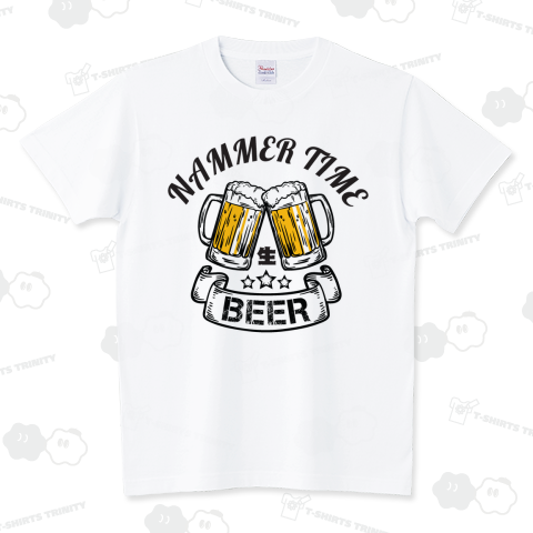 ナマータイム(ヴィンテージ風ビールTシャツ)