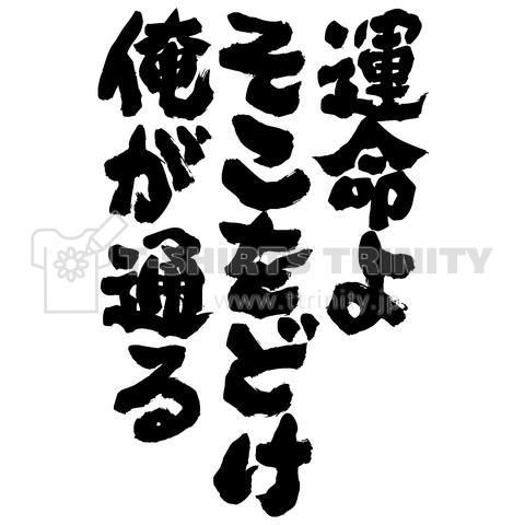 運命よそこをどけ俺が通る(熱い名言)