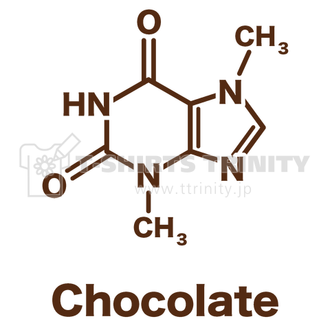 チョコレート 化学式 文字茶 デザインtシャツ通販 Tシャツトリニティ