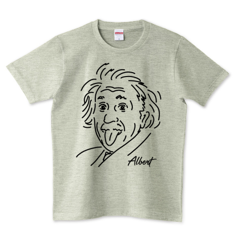 アルバート アインシュタイン シンプルイラスト デザインtシャツ通販 Tシャツトリニティ