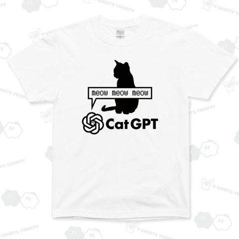 Cat GPT(キャットGPT)【パロディー商品】文字黒・チャットGPT